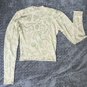 Pacsun long sleeve mock neck long sleeve knit crop top size S